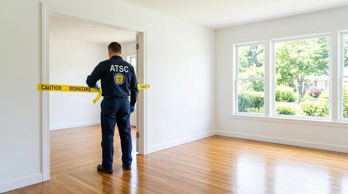 Certified biohazard cleanup crew performing Crime Scene Cleanup in Little Canada